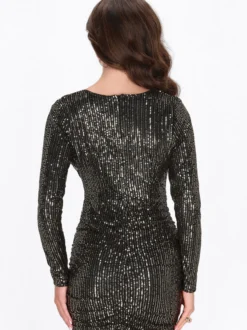 Faina Damen Kleid in schwarz - Länge: mittel