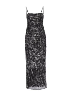 Faina Damen Kleid in schwarz - Länge: mittel