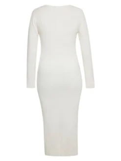 Faina Damen Kleid in weiß - Länge: mittel