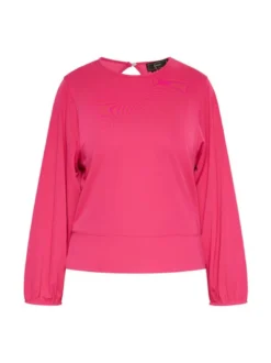 Faina Damen Langarmshirt in pink - Ausschnitt: Rundhals