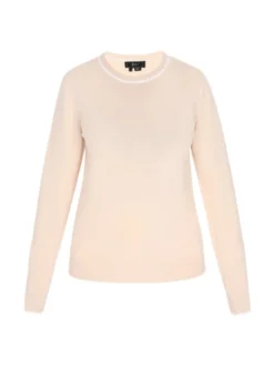 Faina Damen Pullover in beige - Ausschnitt: Rundhals
