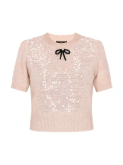 Faina Damen Pullover in beige - Ausschnitt: Rundhals