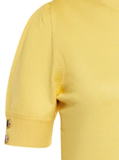 Faina Damen Pullover in gelb - Ausschnitt: Rundhals