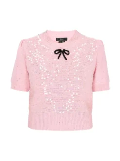 Faina Damen Pullover in rosa - Ausschnitt: Rundhals