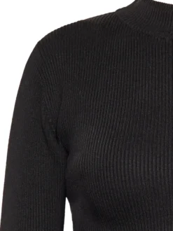 Faina Damen Pullover in schwarz - Ausschnitt: Rundhals