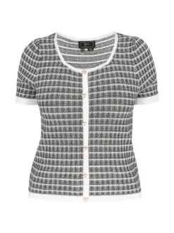 Faina Damen Pullover in schwarz - Ausschnitt: Rundhals