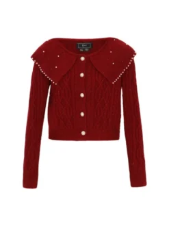 Faina Damen Strickjacke in bordeaux