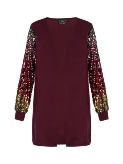 Faina Damen Strickjacke in bordeaux