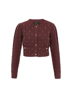 Faina Damen Strickjacke in bordeaux