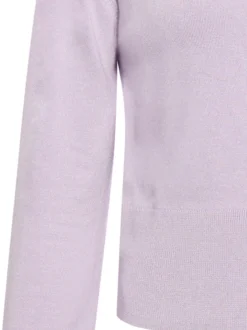 Faina Damen Strickjacke in lila - Ausschnitt: Rundhals