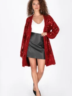 Faina Damen Strickjacke in rot