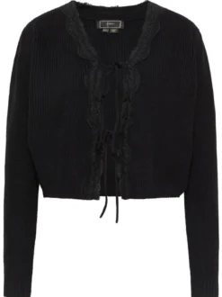 Faina Damen Strickjacke in schwarz