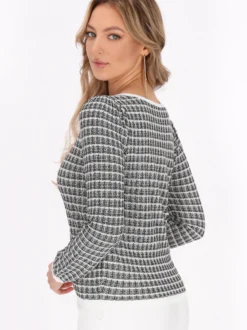 Faina Damen Strickjacke in schwarz