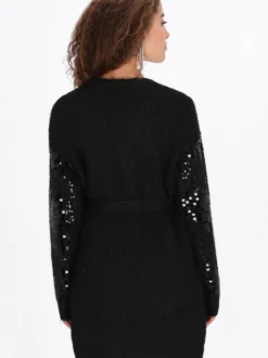 Faina Damen Strickjacke in schwarz