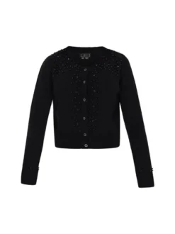 Faina Damen Strickjacke in schwarz