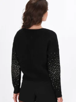Faina Damen Strickjacke in schwarz