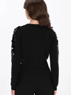Faina Damen Strickjacke in schwarz