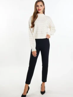 Faina Damen Strickpullover in weiß