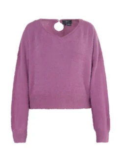 Faina Damen Strickpullover in lila