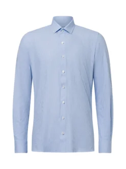 Finshley & Harding Herren Hemd in hellblau weiß