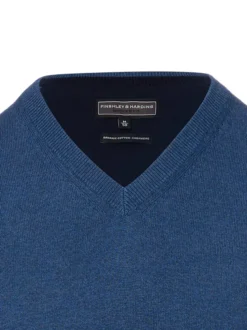 Finshley & Harding Herren Strickpullunder in indigo