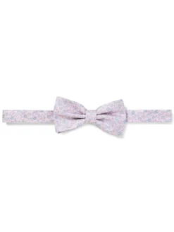 Finshley & Harding London Herren Fliege und Einstecktuch aus Seide in rosa hellblau