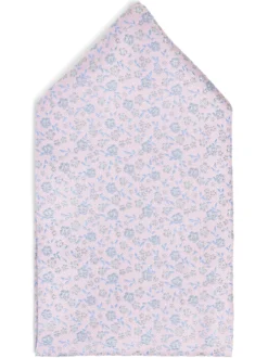 Finshley & Harding London Herren Fliege und Einstecktuch aus Seide in rosa hellblau