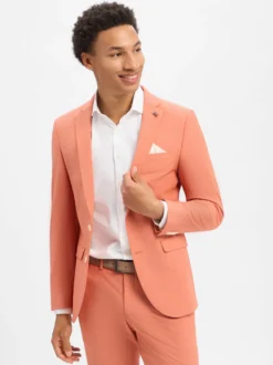 Finshley & Harding London Herren Baukasten-Sakko in koralle