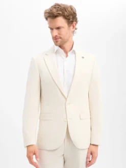 Finshley & Harding London Herren Baukasten-Sakko in ecru