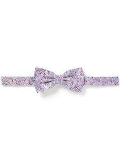 Finshley & Harding London Herren Fliege und Einstecktuch aus Seide in himbeer mehrfarbig