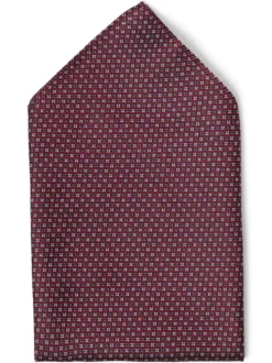 Finshley & Harding London Herren Fliege und Einstecktuch in bordeaux blau
