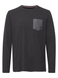 FQ1924 Herren Langarmshirt - FQDanfo in anthrazit