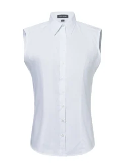 Franco Callegari Damen Bluse in weiß - Ärmel: ohne Arm