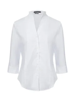 Franco Callegari Damen Bluse in weiß - Ärmel: 3/4 Arm