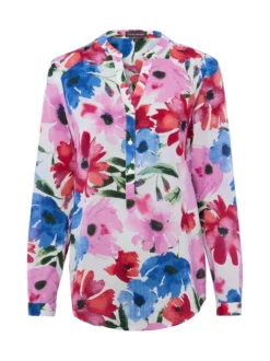 Franco Callegari Damen Bluse in mehrfarbig rosa