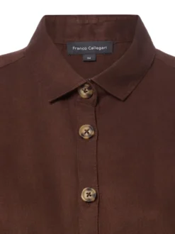 Franco Callegari Damen Leinenbluse in schoko