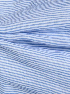 Franco Callegari Damen Leinenbluse in blau weiß