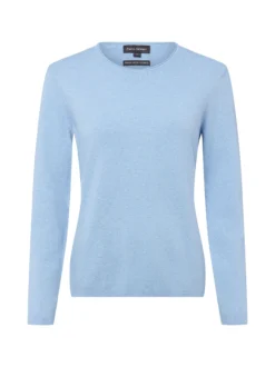 Franco Callegari Damen Strickpullover mit Cashmere-Anteil in hellblau