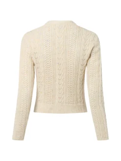 Franco Callegari Damen Strickjacke mit Merino-Anteil in ecru