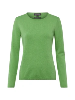 Franco Callegari Damen Strickpullover mit Cashmere-Anteil in erbse