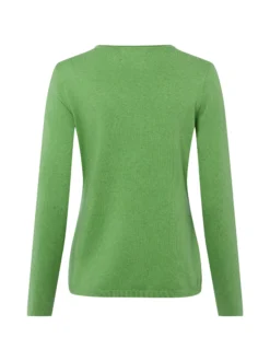 Franco Callegari Damen Strickpullover mit Cashmere-Anteil in erbse