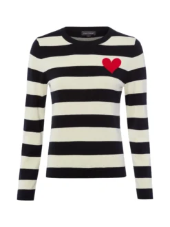 Franco Callegari Damen Strickpullover in marine vanille