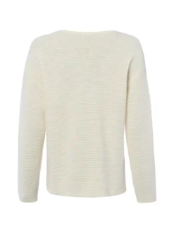 Franco Callegari Damen Strickpullover mit Leinen in ecru