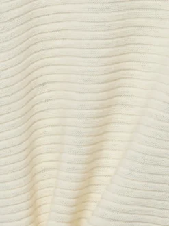 Franco Callegari Damen Strickpullover mit Leinen in ecru