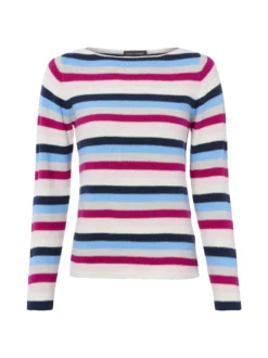 Franco Callegari Damen Strickpullover in ecru mehrfarbig