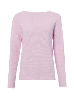 Franco Callegari Damen Strickpullover mit Leinen in rosa