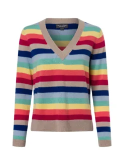 Franco Callegari Damen Strickpullover aus Cashmere in ecru mehrfarbig