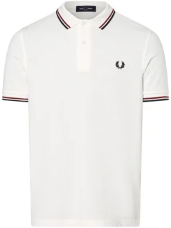 Fred Perry Herren Poloshirt in weiß - Ärmel: kurzarm