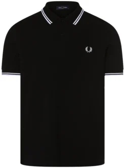 Fred Perry Herren Poloshirt in schwarz - Ärmel: kurzarm