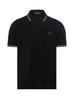 Fred Perry Herren Poloshirt in schwarz - Ärmel: kurzarm